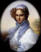 KINSOEN, Francois Joseph Presumed Portrait of Miss Kinsoen France oil painting artist